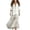 AA-White1144, variant on Two-Tiered Maxi Dress for Women Turn Down Collar Long-Sleeve Dresses Boho Fall Festival Sundress