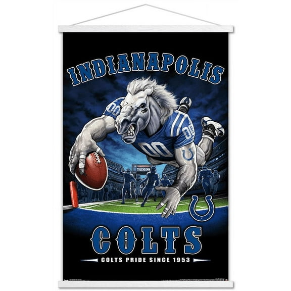 NFL Indianapolis Colts - End Zone 17 Wall Poster with Wooden Magnetic Frame, 22.375" x 34"