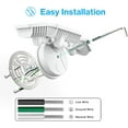 thumbnail image 6 of 55W Flood Lights Outdoor, 2 Pack LED Security Lights 5500LM, 6500K Outdoor Flood Light Fixture, 3 Adjustable Heads, IP65 Waterproof White Exterior Flood Light for Yard, Garage, Wall/Eave Mount, 6 of 8