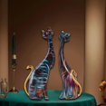thumbnail image 1 of Estatuilla de gato de 2 piezas, estatua de Animal, adorno de artesanía de mesa coleccionable colorido de resina para decoración moderna del hogar, Estilo B Soledad Estatuilla de gato, 1 of 10