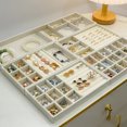 thumbnail image 2 of Caja para guardar anillos, pendientes y joyas, bandeja de franela para el hogar, 2 of 4