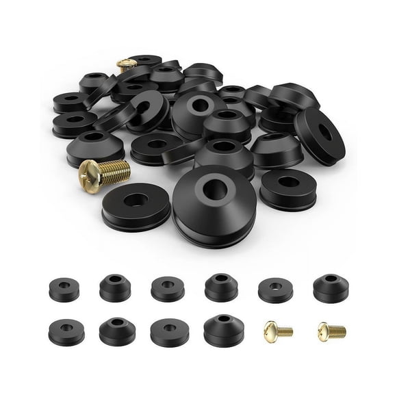 Jinsinto Flat and Beveled Rubber Washers Faucet Fixing Washer Replacement, Emergency Plumbing Repair Kit Set B: 58 sets