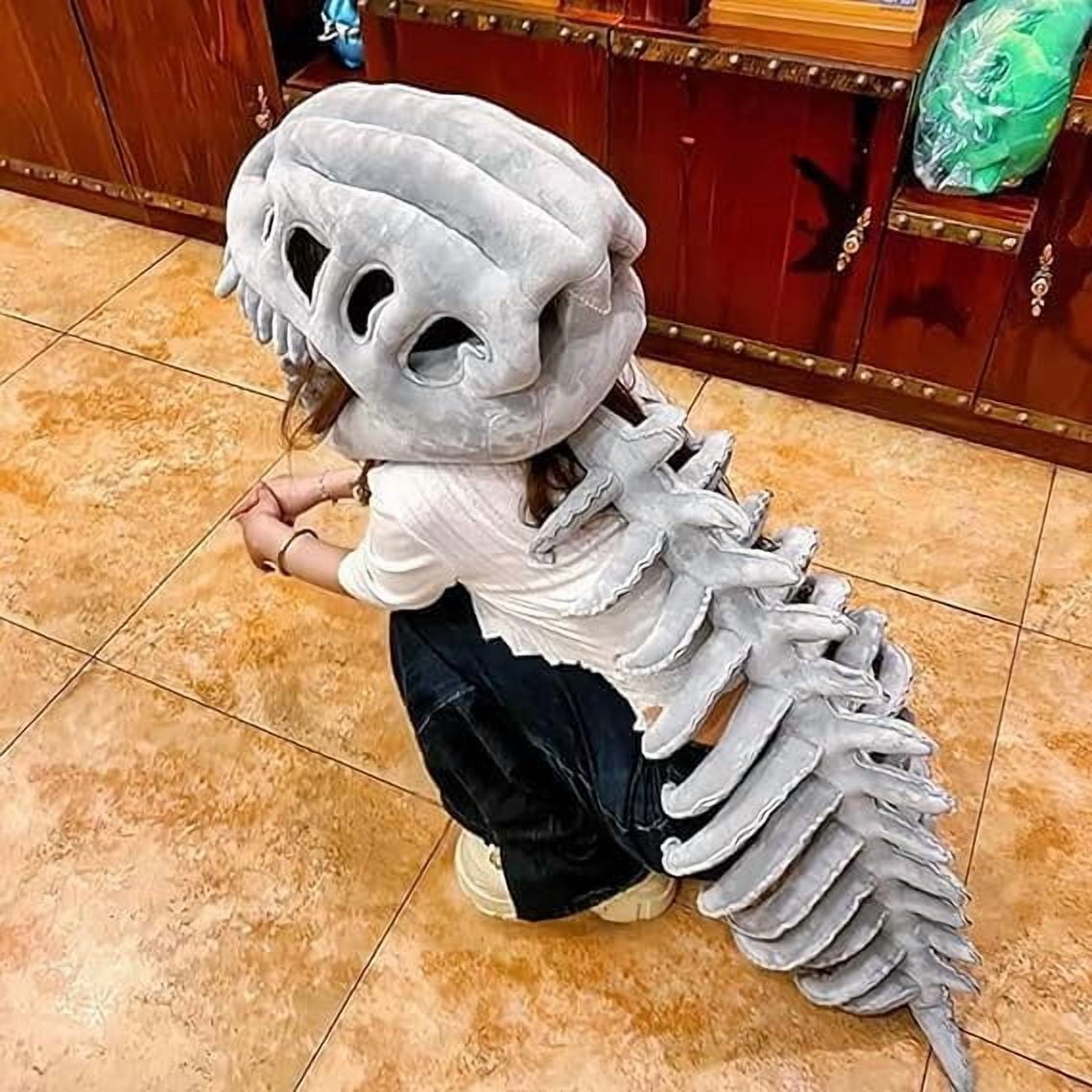Costume De Dinosaure Squelette En Peluche – Déguisement 3D Réaliste Avec Colonne Vertébrale Articulée, Tailles 80 Cm Ou 120 Cm, Pour Enfant Et Adulte