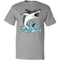 thumbnail image 3 of Inktastic Great White Shark Jumping T-Shirt, 3 of 5