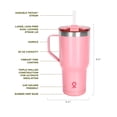 thumbnail image 2 of Swiss Tech Becher Pink NBCF 30oz Water Bottle with Handle, Triple-Wall Copper Lined, Leak Proof, 2 of 16