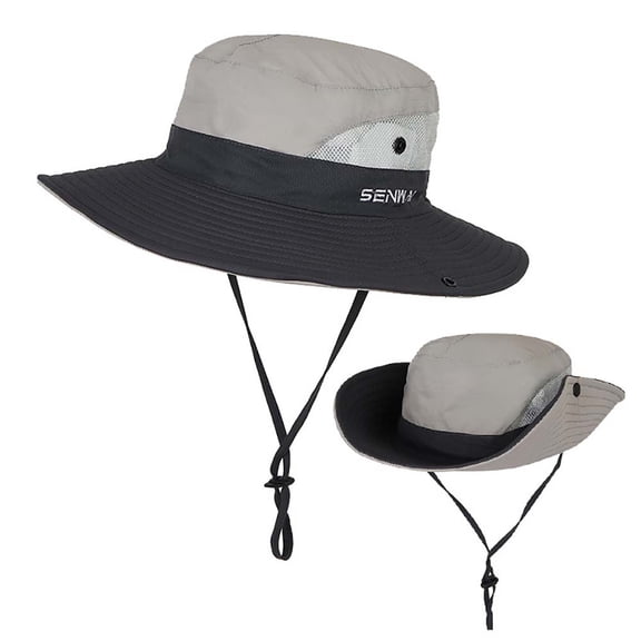 Womens Summer Sun Hat Wide Brim Outdoor UV Protection Hat Foldable Ponytail Bucket Cap for Beach Fishing Hiking