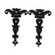 thumbnail image 3 of 2 bisagras para puertas con tornillos. Kit de herrajes decorativos para sala de estar o joyería. Negro, 3 of 9
