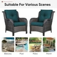 thumbnail image 4 of POCASSY Patio Furniture Cushions Set of 6, 22.5"*22.5" Outdoor Cushion for Patio Furniture, Water Resistant, Fade Resistant, Deep Seat and High Back Cushion for Chair, Sofa, and Couch, Peacock Blue, 4 of 7