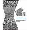 thumbnail image 4 of Grey Black Boho Blackout Curtains, French Door Curtains for Door Window, Vintage Ethnic Tribe Abstract Art Privacy Drapery for Patio/Sidelight Doors, 1 Panel with Tieback, 54 x 40 Inches, 4 of 6