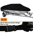 thumbnail image 3 of Labwork Boat Cover, 210D Oxford Fabric PU Coating, Suitable for 20-22ft V-Hull Tri-Hull Boats, Black, 3 of 4