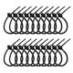 thumbnail image 1 of Bridas de silicona Uxcell de 8 pulgadas, 20 piezas, bridas de goma reutilizables para organizar bolsas de comida, cables ajustables, clip de bolsa, negro, 1 of 6
