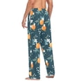 thumbnail image 3 of FORMRS Mens Pajama Pants with Pockets Sleepwear Lounge Bottoms Sizes S-2XL, Blue Oranges, 3 of 7