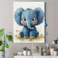 thumbnail image 4 of Qisvanset 12x16 Inch With Frame 2D Flat Wall Art Cute Watercolor Elephant Safari Nursery Wall Art Print, 4 of 8