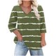 thumbnail image 2 of mfyjkho Tops Para Hacer Ejercicio Para Mujer, Camiseta Holgada Con Cuello En V, Mangas Tres Cuartos Y Mangas 3/4 Para Mujer Tops Para Hacer Ejercicio L, 2 of 6