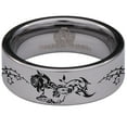 thumbnail image 2 of Wolf and Roses Tungsten Carbide Ring, 2 of 6