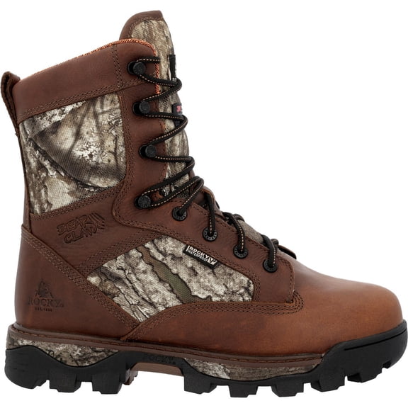 Rocky BearClaw 1000G Insulated Hunting Boot, Brown Realtree Apx, Size 10.5(W)