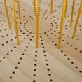 thumbnail image 2 of 12 Inch Wooden Crochet Blocking Board Reusable Handcrafted Knitting Blocking Boards Set with 10 Golden Aluminium Pins for Knitting Crochet Needlework Granny Squares, 2 of 6