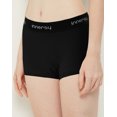 thumbnail image 2 of INNERSY Teen Girls' Period Underwear Soft Cotton Boyshorts for First Period 3-Pack(L(12-14 yrs),Black), 2 of 6