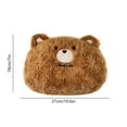 thumbnail image 3 of AuroraX Brown Tissue Box Cover Modern Cute Decorative Napkin Holder Hanging Funny Fleece Plush Bear Paper Organizer Dispenser for Car Headrest Decoration, 3 of 6