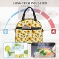 thumbnail image 5 of Goofa European-style Pattern Sunflower Pattern Lunch Bag ,Insulated Lunch Box, Small Leakproof Cooler Food Lunch Containers Reusable High Capacity Lunch Tote Bags, 5 of 8