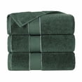 thumbnail image 2 of BNM Egypt Produced Giza Cotton Plush Bath Towel Set of 3, Forest Green, 2 of 13
