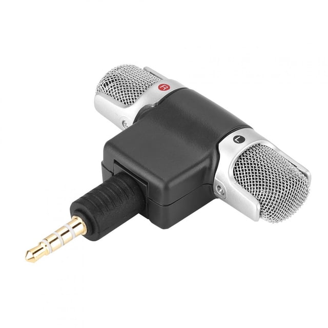 Mini micrófono estéreo Digital de 3,5mm, micrófono inalámbrico externo de mano profesional