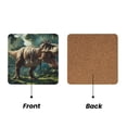 thumbnail image 2 of Xecao Green Forest Dinosaur for MDF Cork Coaster 4 Pcs,Drink Coasters,Suit for House Warming Gifts New Home ,Coffee Table Decor-Square, 2 of 7