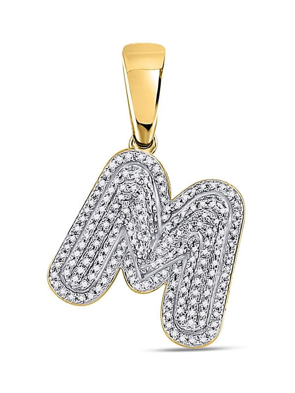mens diamond letter pendant