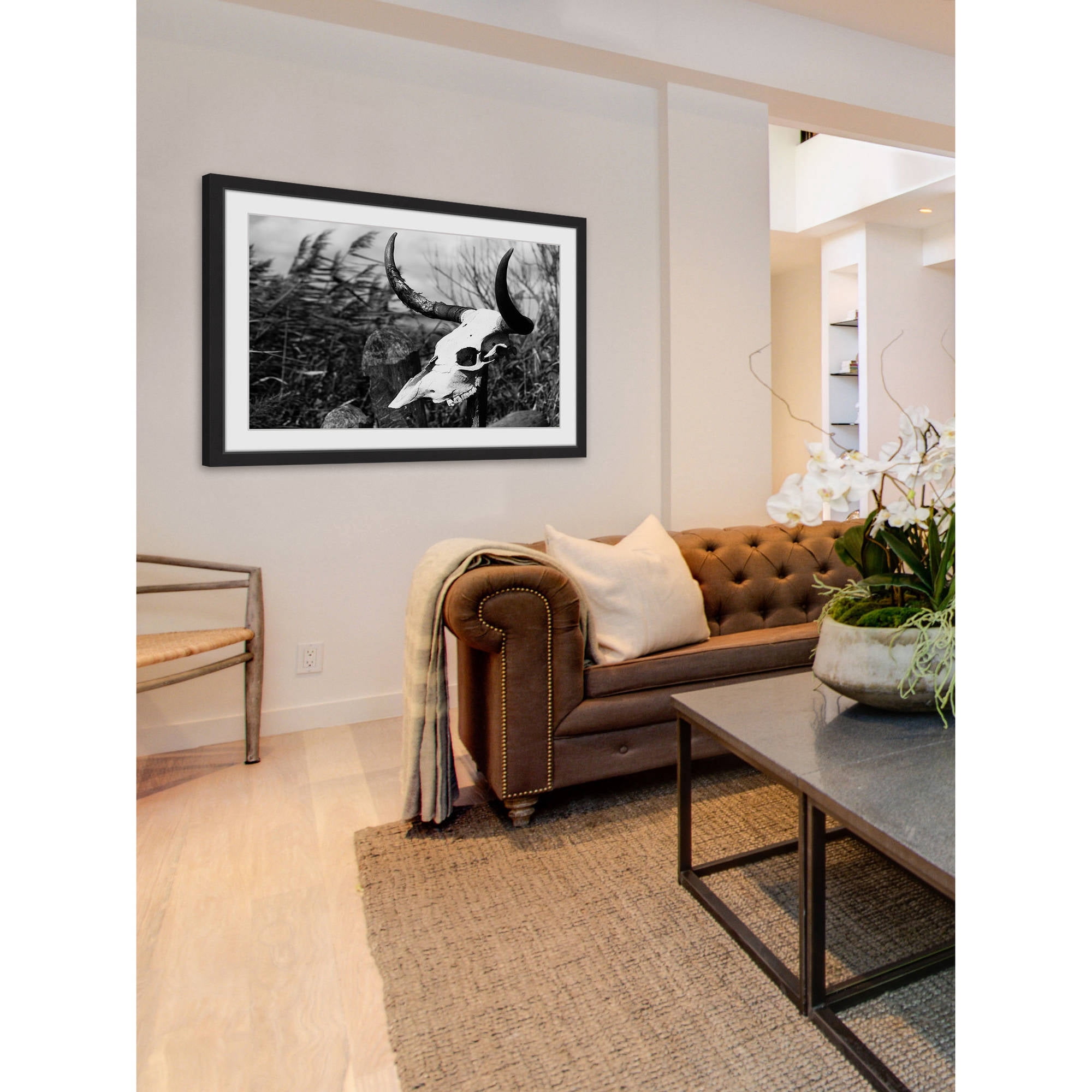Marmont Hill "Skull in the Grass" Framed Painting Print