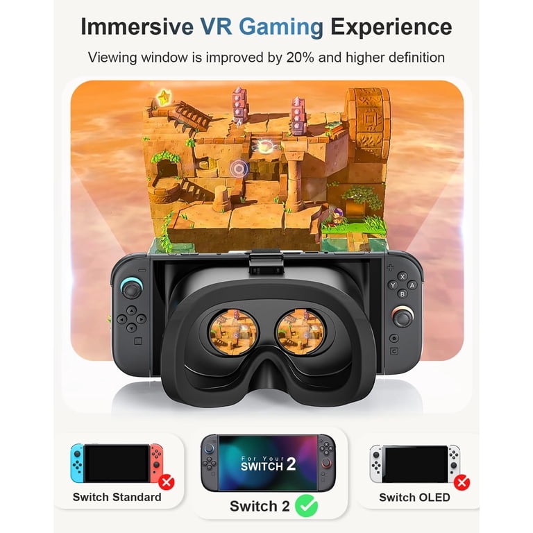 GAEKOL VR Glasses for Nintendo Switch 2 (2025), Switch 2 Virtual