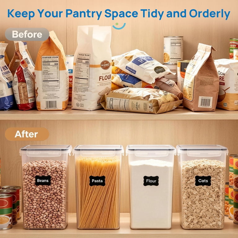 Airtight Food Storage Containers for Flour and Sugar, Set of 2 photo 3