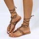thumbnail image 5 of Sandalias de verano para mujer, chanclas, vendaje, zapatos planos informales con correa para la playa para mujer Wmkox8yii  nm11400, 5 of 7