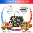 thumbnail image 4 of Insulated Lunch Bag Women, Leakproof Large Lunch Box, Reusable Lunch Cooler Bag with Adjustable Strap, Lunch Tote Bag for Work Women,Lemon Print Lunch Tote Bags Gifts for Woman, Mom, 4 of 6