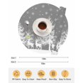 thumbnail image 6 of 13 Inch Round Placemats Set of 6, Grey Christmas Non Slip Heat Insulation PP Table Mats, Xmas Tree Snowflake Elk Washable Place Mats for Kitchen Dining Party Table Decor, 6 of 7
