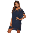 thumbnail image 1 of Trajes de Baño para Mujer, Pareos de de Crochet, Pareos de Playa, Trajes de Baño, Pareos de Bikini, Vestidos Azul Marino XXL, 1 of 6