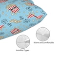 thumbnail image 3 of Goofa I Am A Fan Popcorn Print Plush Throw Pillow Case, Soft Velvet with Hidden Zipper, Decorative Cushion Cover for Sofa, Bed, Car, and Home Décor-14"x20", 3 of 6
