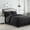 Black, variant on Sweet Home Collection Microfiber Hypoallergenic 8-Piece Gray Checkered Embossed Bed in a Bag, King