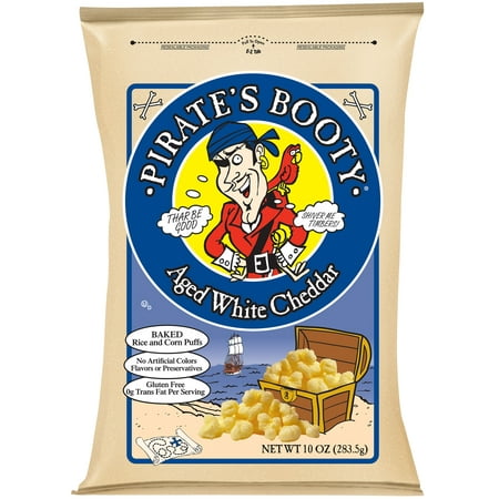 Pirates Booty Family Bag, Aged White Cheddar, 10