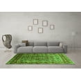 thumbnail image 3 of Ahgly Company Indoor Square Oriental Green Industrial Area Rugs, 5' Square, 3 of 4