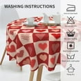 thumbnail image 5 of Valentine''s Day Love Round Tablecloth 60 Inch Washable Reusable Decoration Table Cover for Kitchen Party, 5 of 6