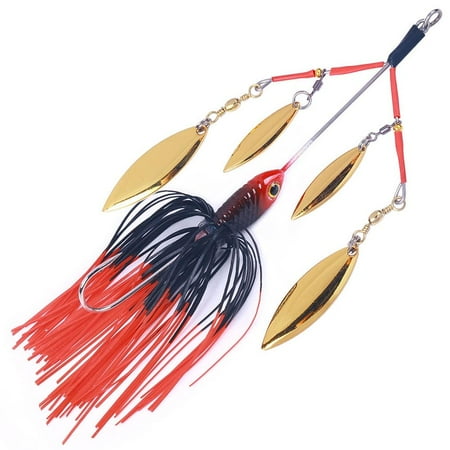 Spinner Bait Fishing Lure Willow+Bladed Spinnerbait Fishing For Bass Tackle R9T0
