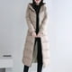 thumbnail image 1 of Chaquetas y abrigos casuales de manga larga con capucha, chaqueta de invierno para mujer con capucha, cintura y abrigo, abrigos exteriores lisos de manga larga con bolsillo, abrigo para mujer, 1 of 5