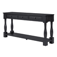thumbnail image 6 of Tcbosik 63" Console Table with Open Shelf, Narrow Sofa Table with 3 Storage Drawers, Entryway Table for Living Room, Hallway, Foyer, Espresso, 6 of 11
