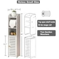 thumbnail image 4 of Toilet Paper Holder Stand: No Drill PVC Small Bathroom Cabinet for Apartment Dwellers - Rental Deposit Protection - Small Space Storage Saving, 4 of 4
