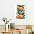 thumbnail image 2 of Nawypu Wall Decor, Blue Orange Eucalyptus Leaves Pumpkin Thanksgiving Canvas Wall Art, Wall Art for Bedroom Living Room Bathroom Kitchen Office,  Print Picture Paintings, Framed Ready to Hang, 2 of 4