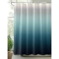 thumbnail image 3 of Grey Turquoise Ombre Waterproof Fabric Shower Curtain,Teal Modern Geometric Striped Abstract Art Shower Curtain for Bathroom Curtains Bathtubs Hotel Shower Curtains with 12 Hooks Standard 72x72, 3 of 6