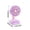 Purple, variant on COM1950s Desk Fan USB Rechargeable, Quiet Portable Mini Fan, Compact Small Desktop Fan with 3 Speeds, Below 36dB Low Noise, for Office, Study Table, and Home Use