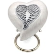 thumbnail image 4 of Heart Cremation WHITE Urn for Human Ashes Adult Funeral Decorative Angel Wings Urn for Women and Men Carefully Handcrafted Keepsake Cremation Heart Shaped Urn Comes with Stand & Gift Box (WHITE WING), 4 of 7