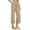 *Khaki, variant on VBVC Women's High Waisted Linen Blend Capri Pants , Wide Leg Cropped Palazzo Pants For Women , Ladies' Casual Summer Culottes with Pockets,Army Green,S-2XL