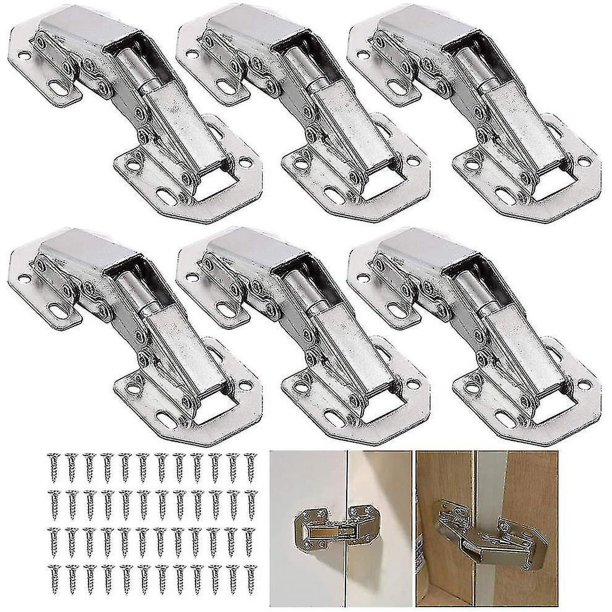 Bisagras invisibles para puertas de muebles, bisagras de esquina con amortiguador hidráulico, bisagras de gabinete superpuestas, bisagras de cocina plegables para puertas de mueble